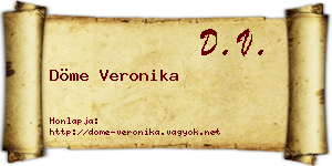 Döme Veronika névjegykártya
